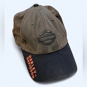 Harley Davidson Brown & Black Logo Baseball Hat Men’s Size Medium
